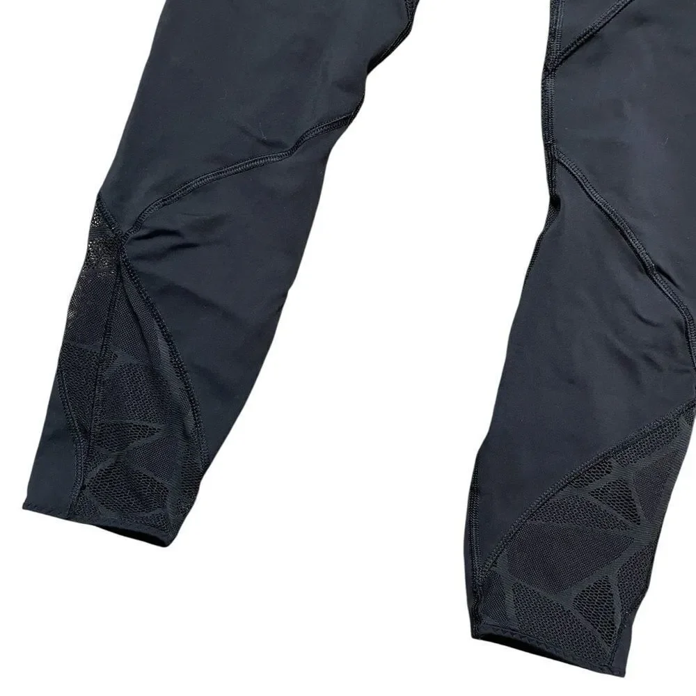 Rare LULULEMON Goal Crusher Black Leggings Size 4